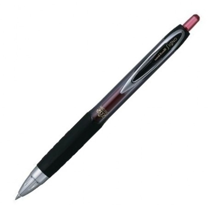 Ручка гелевая автоматическая Signo 207, 0.7мм, пишет красным