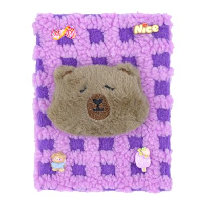 Блокнот плюшевый Capybara 18 А5, 80л. клетка (ассорти)