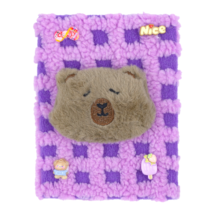 Блокнот плюшевий Capybara 18 А5, 80арк. клітинка (асорті)